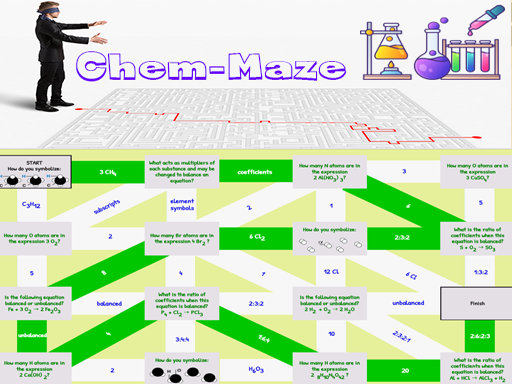 Chem-Maze - Logical Path for Balancing Equations