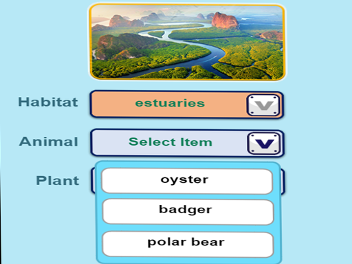 HABITAT DROP DOWN TRIPLE QUIZ