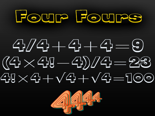 Mighty Four Fours-an old challenging math problem.